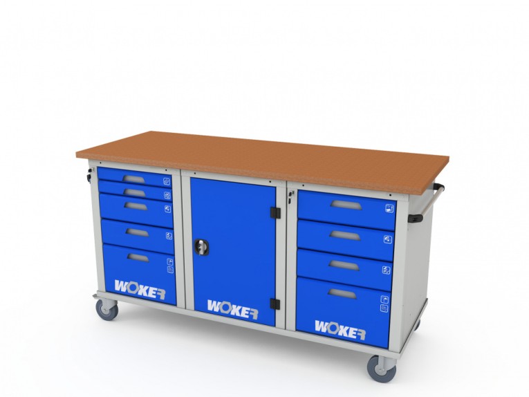 Верстак мобильный трехтумбовый WOKER PRO 3514.1800 купить в Иркутске