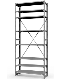 Стеллаж ТСУ 4000x700x600 8 полок (150 кг, перф) Стеллаж ТСУ 4000x700x600 8 полок (150 кг, перф)