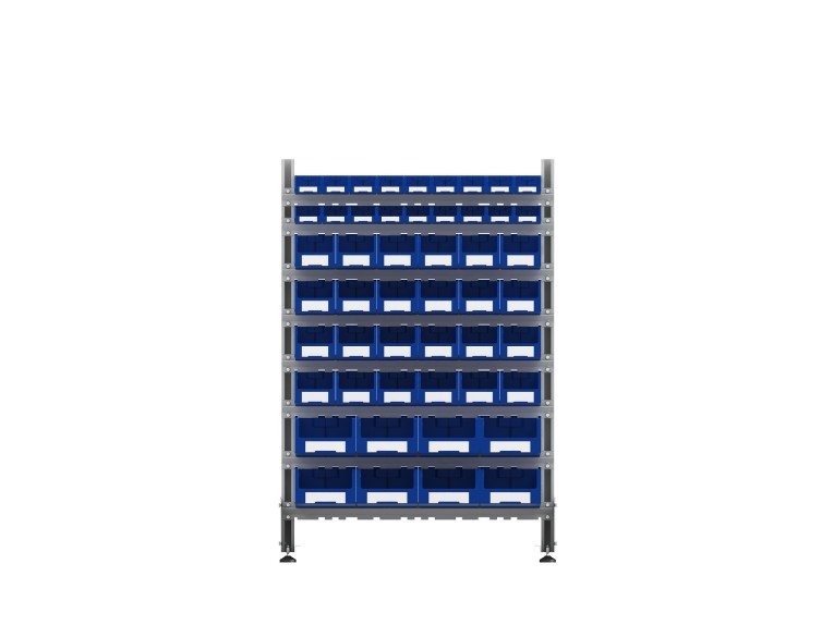 Стеллаж для пластиковых лотков SORTEX односторонний 1500x1000x450.06 купить в Иркутске Стеллаж для пластиковых лотков SORTEX односторонний 1500x1000x450.06 купить в Иркутске