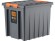 Контейнер особопрочный Rox Box PRO 50 (500х390х390 мм с крышкой и клипсами, на роликах, антрацит) купить в Иркутске