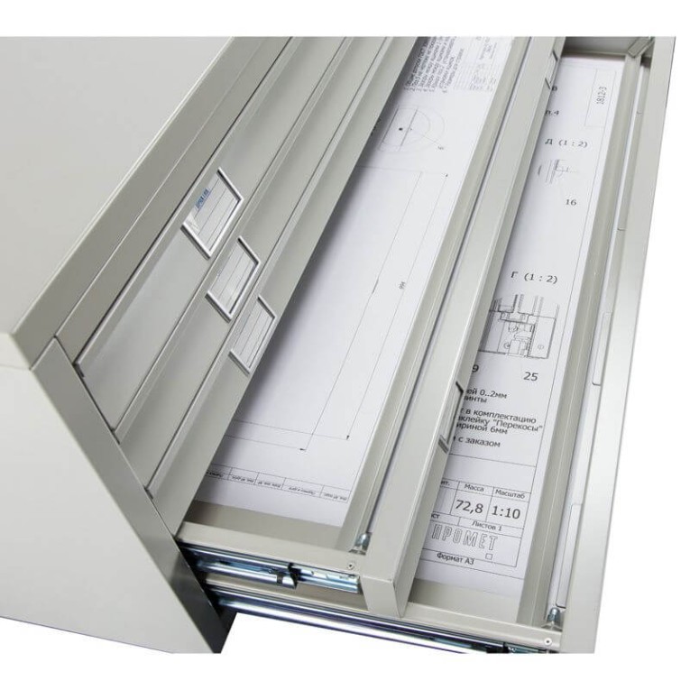 Картотека ПРАКТИК формат А1 для чертежей 5 ящиков Картотека ПРАКТИК формат А1 для чертежей 5 ящиков