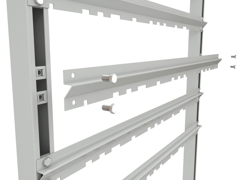 Стеллаж для пластиковых лотков SORTEX односторонний 1800x1000x450.01 купить в Иркутске Стеллаж для пластиковых лотков SORTEX односторонний 1800x1000x450.01 купить в Иркутске