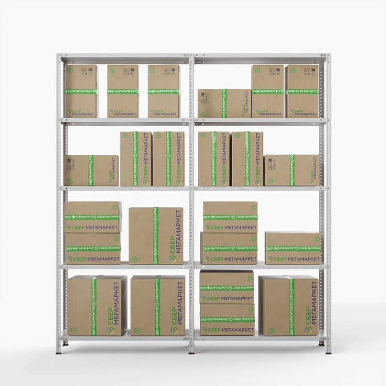 Стеллаж ПВЗ Сбер 2000х2000х400 5 полок купить в Иркутске