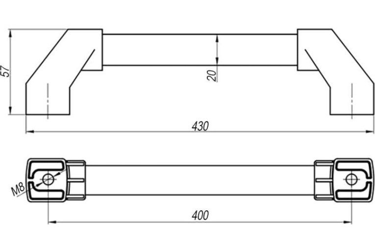 Ручка трубчатая СТ-4 АТ40020 купить в Иркутске Ручка трубчатая СТ-4 АТ40020 купить в Иркутске