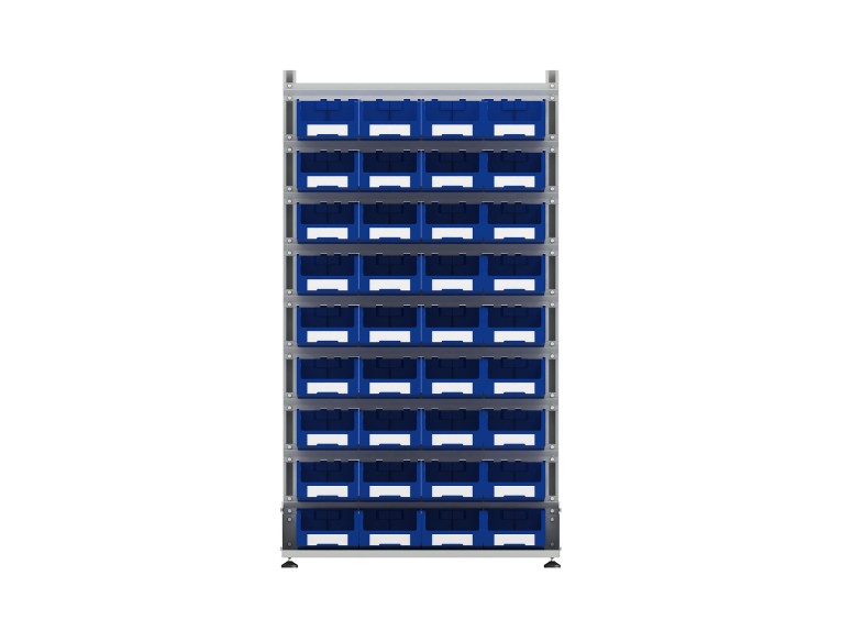 Стеллаж для пластиковых лотков SORTEX односторонний 1800x1000x450.03 купить в Иркутске