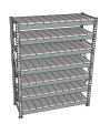Стеллаж грузовой СГР 2500x1800x500 7 полок (металл)