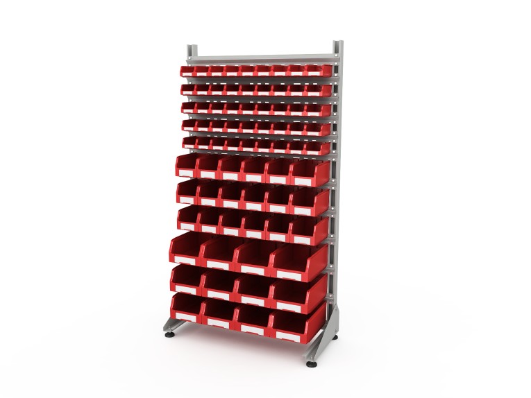 Стеллаж для пластиковых лотков SORTEX односторонний 1800x1000x450.06 купить в Иркутске Стеллаж для пластиковых лотков SORTEX односторонний 1800x1000x450.06 купить в Иркутске