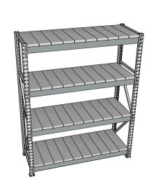 Стеллаж грузовой СГР 3000x1800x600 4 полки (металл)
