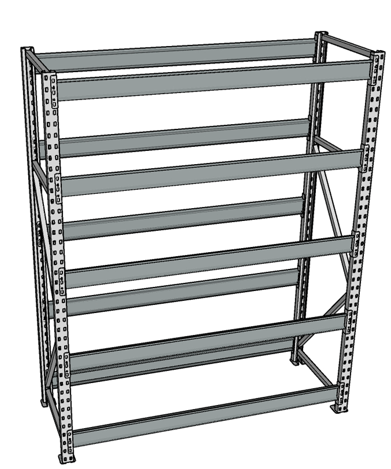 Стеллаж грузовой СГР 3000x2100x500 5 полок (без настила) купить в Иркутске Стеллаж грузовой СГР 3000x2100x500 5 полок (без настила) купить в Иркутске
