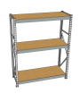 Стеллаж грузовой СГР 3000x2100x600 3 полки (ДСП)