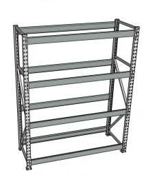 Стеллаж грузовой СГР 2500x2100x600 4 полки (без настила)