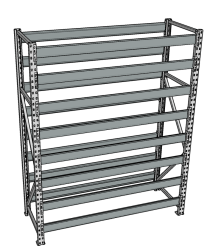 Стеллаж грузовой СГР 2500x2100x800 8 полок (без настила)