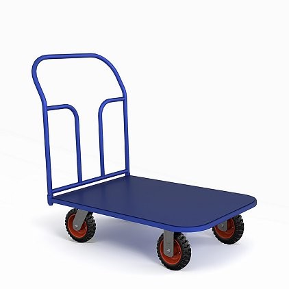 Тележка платформенная ТП 6 (г/п 550 кг, 1200x800 мм, колеса литая протекторная резина 200 мм) купить в Иркутске