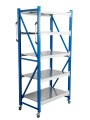 Стеллаж мобильный БиКом СТ-4 250x120x90 5 полок