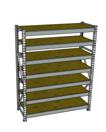 Стеллаж грузовой СГР 3000x1200x400 7 полок (фанера)