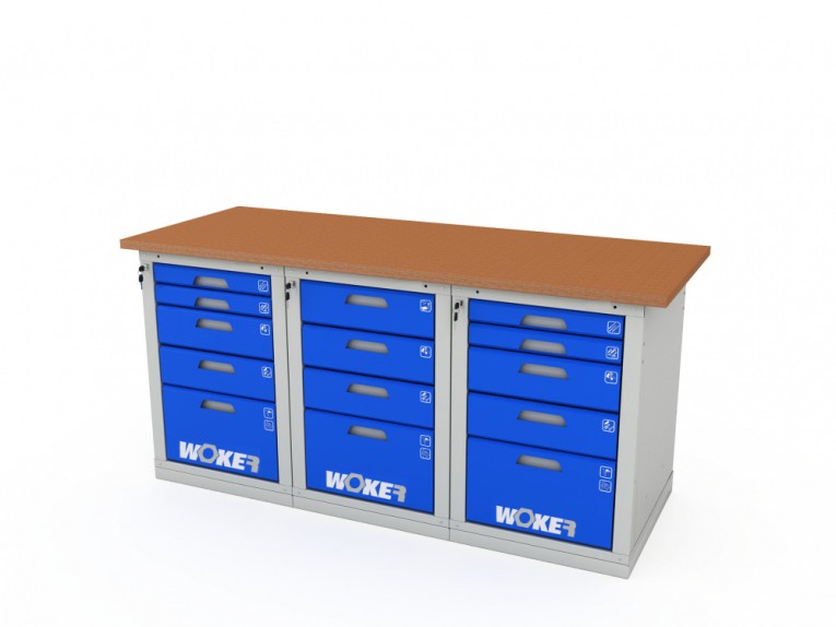 Верстак трехтумбовый WOKER PRO 3545.1800 купить в Иркутске